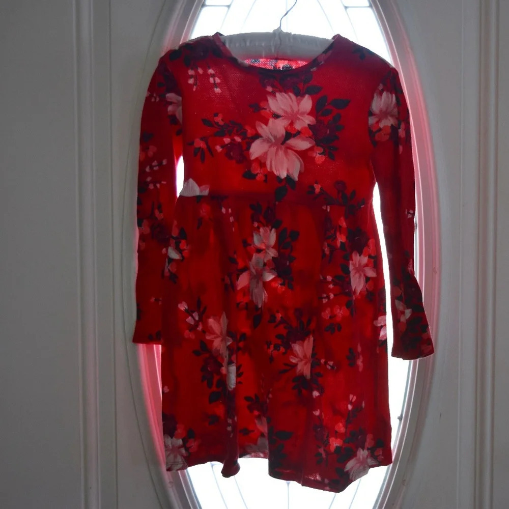 Old Navy Thermal Fit & Flare Girls Floral Dress Size 5T